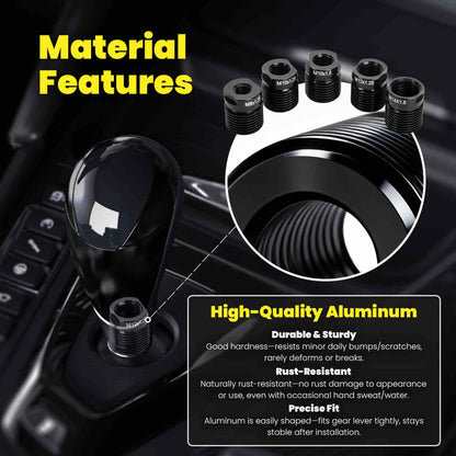 Car Gear Shift Knob Thread Converter Set for DIY Projects and Auto Workshops