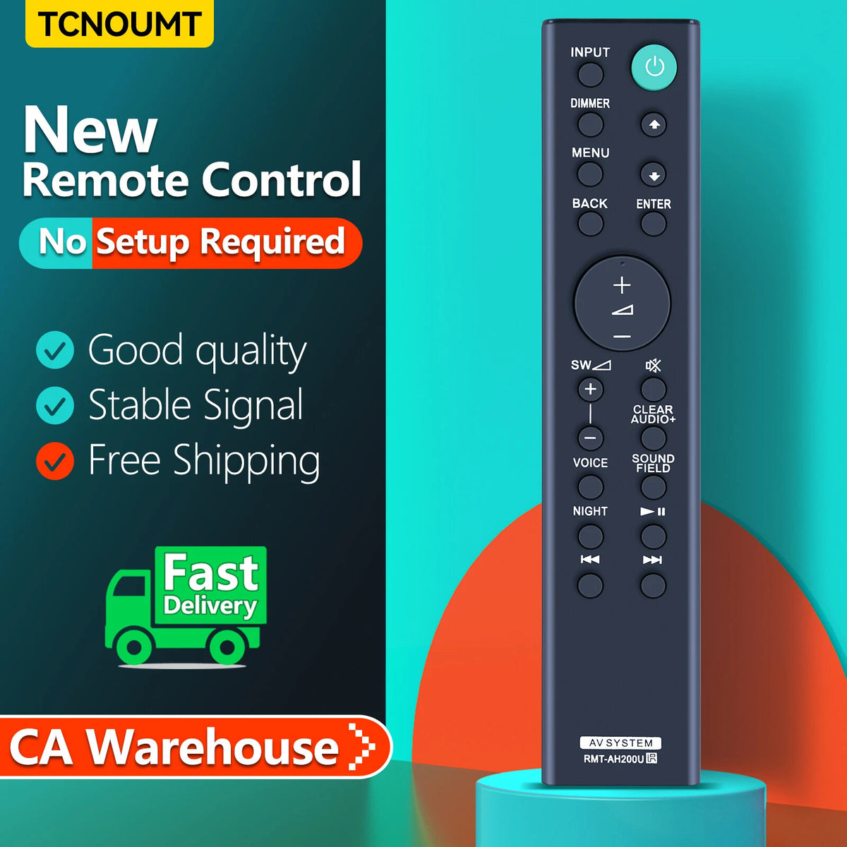 RMT-AH200U Remote Control For Sony Sound Bar HT-CT390 HT-RT3 SA-CT390 SA-WRT3