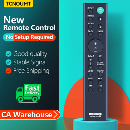 RMT-AH200U Remote Control For Sony Sound Bar HT-CT390 HT-RT3 SA-CT390 SA-WRT3