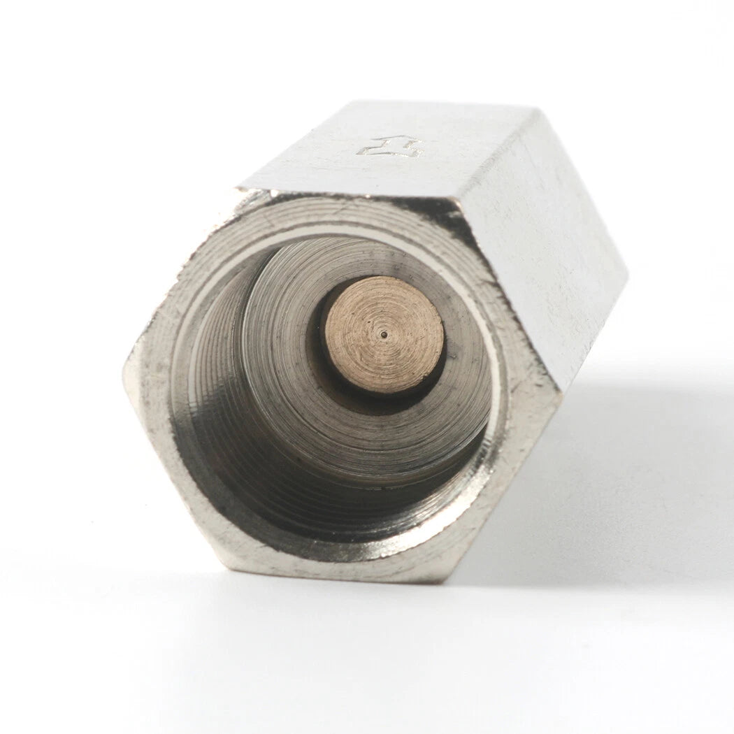 92833 3/8" Female To 3/8" Male NPT Check Valve, Nickel Plated Brass