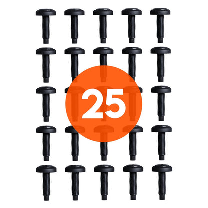 ECHOGEAR Server Rack Screws 25 Pack - 10/32 Steel with 25 Pack, Black