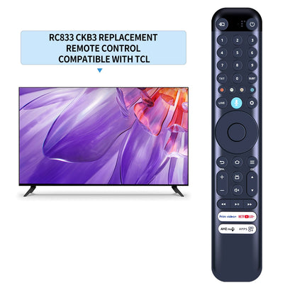 RC833 CKB3 Replacement Remote Control For TCL Smart TV with voice
