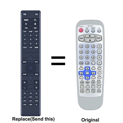 RC-320 Remote Control For Shinco Mintek DVD Player DVD2110 DVD2580