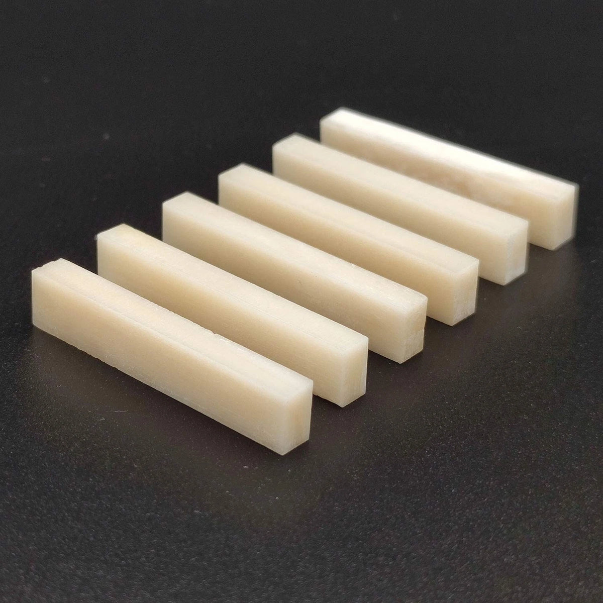 Vencetmat 6Pcs Unbleached Blank & Uncut Guitar Nut Pure Bone for x 6