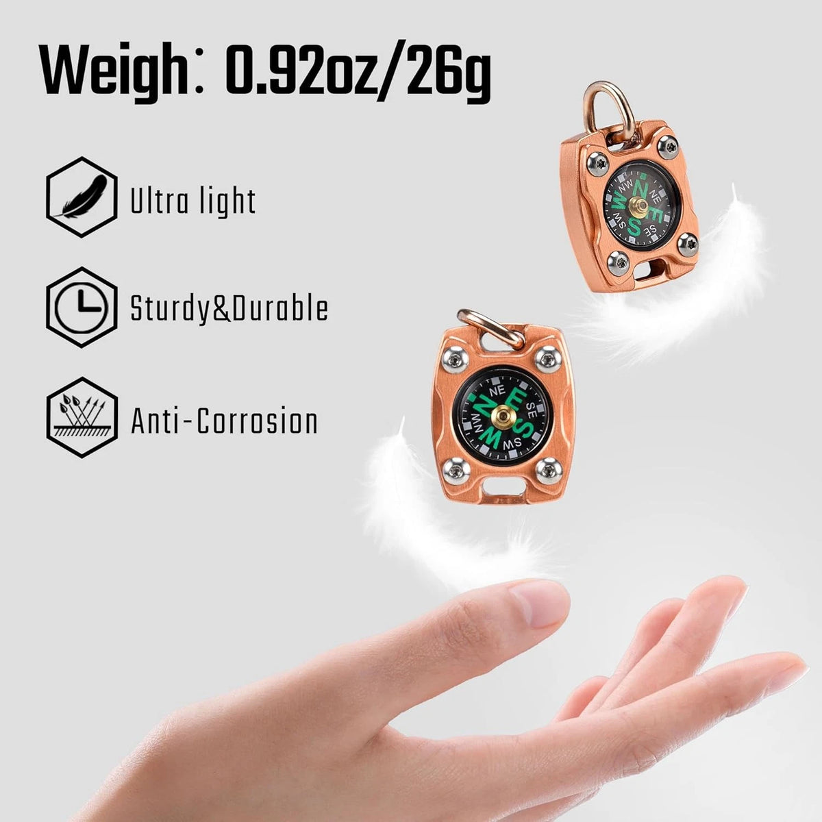 MecArmy CMP/CMP2 Mini Compass- Meaningful Graduation Birthday CMP2-CP, Copper