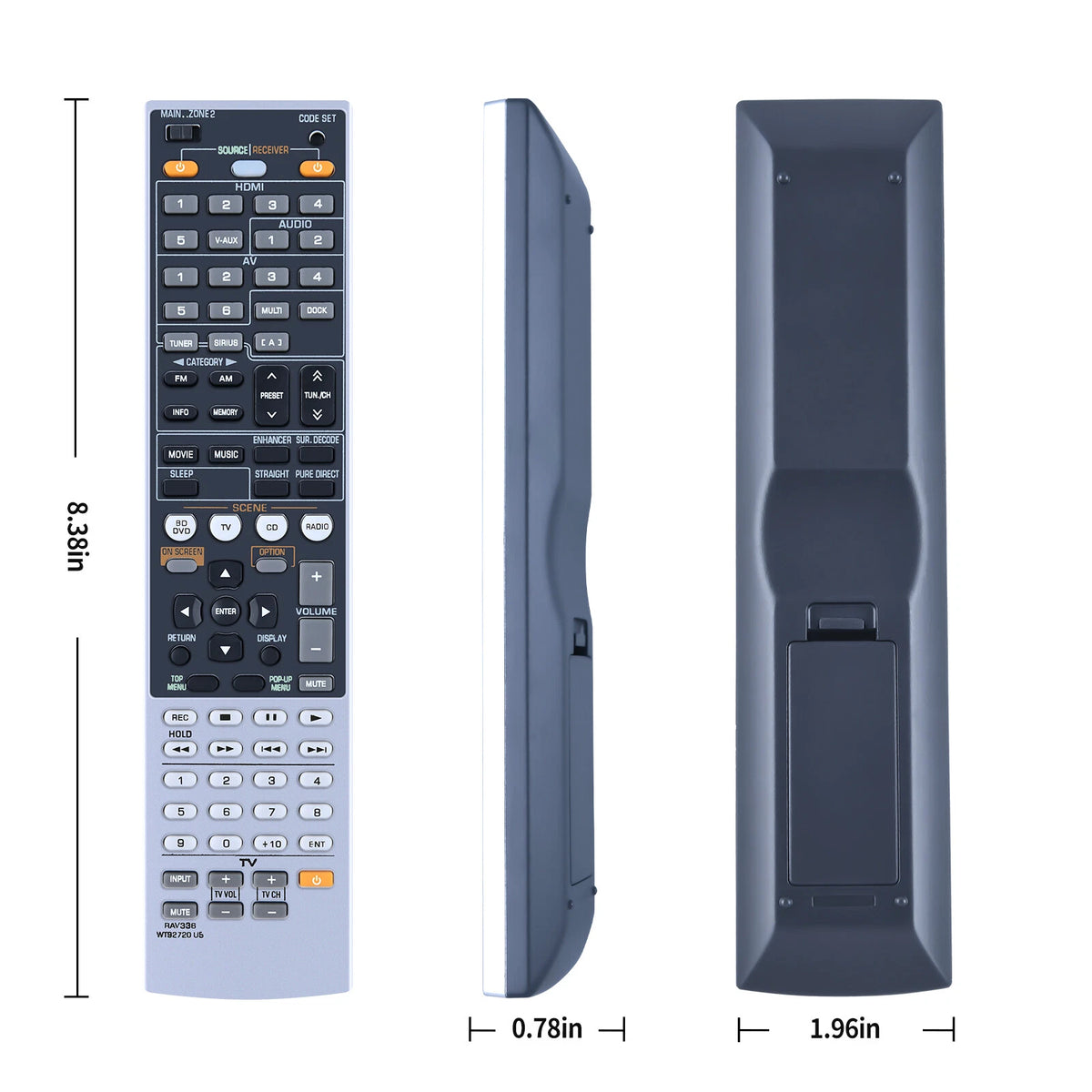 RAV336 WT92720 US Remote Control For Yamaha RX-A700 RX-V667 RX-V771 HTR-6063
