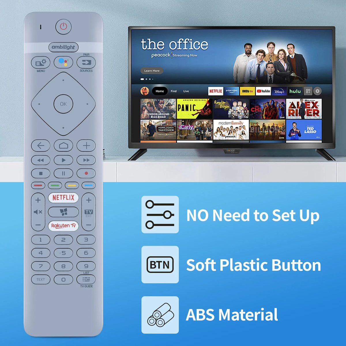 RC4154403/01R For Philips TV Voice Remote Control 398GM10BEPHN0012PH