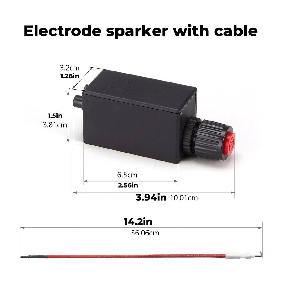 1pc Electronic Igniter with Cable 14.2in/36cm for Outdoor Patio Patio Heater