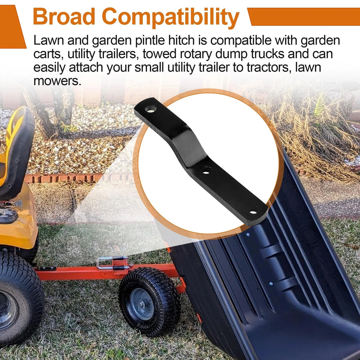 Lawn Mower Hitch for Agri-Fab 23475, Garden Tractor Trailer Hitch, Black