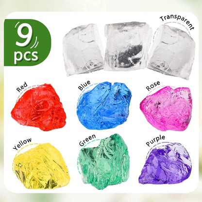 Blingfun Jelly Candle Making Kit,9pcs Gel Wax -7 Colors Medium, Color Mixing