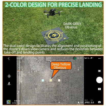 CQT Drone Landing Pad Universal Waterproof Weighted Portable Yellow+Dark Gray