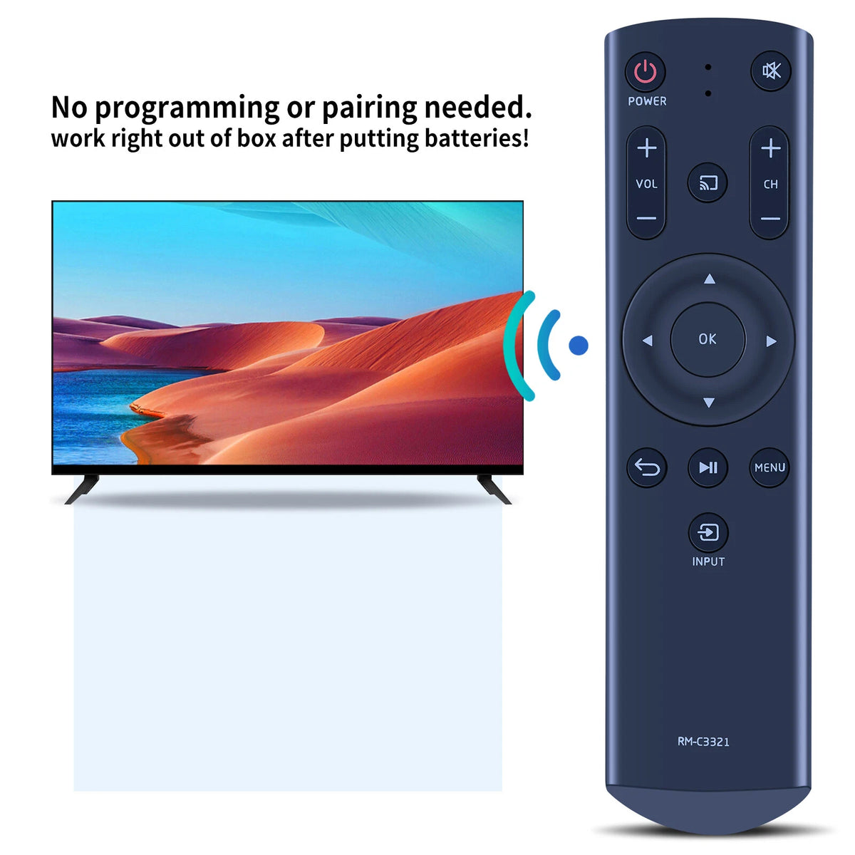 RM-C3321 Remote Control For JVC TV LT-49MA875 LT-55MA875 LT-65MA875