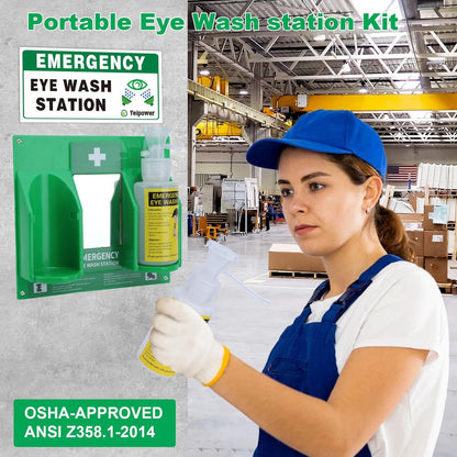 Portable Eyewash Station Kit OSHA-Approved - 11 x 10 inch(Pack of 2), 2 Pcs