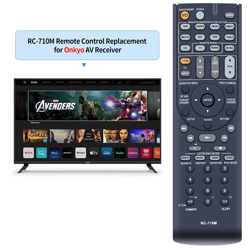 RC-710M Remote Control For Onkyo AV Receiver TX-SR606 TX-SR606S HT-S7100