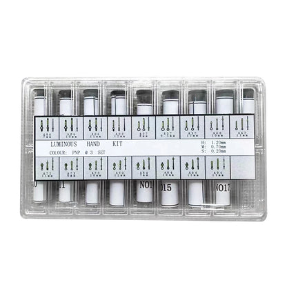 1 Box Silver Luminous Watch Hour/Second/Minute Hands Neddles Repairing Tool