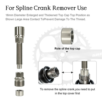 NISVACON Bike Crank Puller & Bottom Bracket Remover Set with One Size, Black