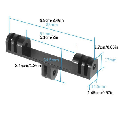 Aluminum Alloy Dual-Mount Bracket Holder Extension Bridge For Gopro Camera