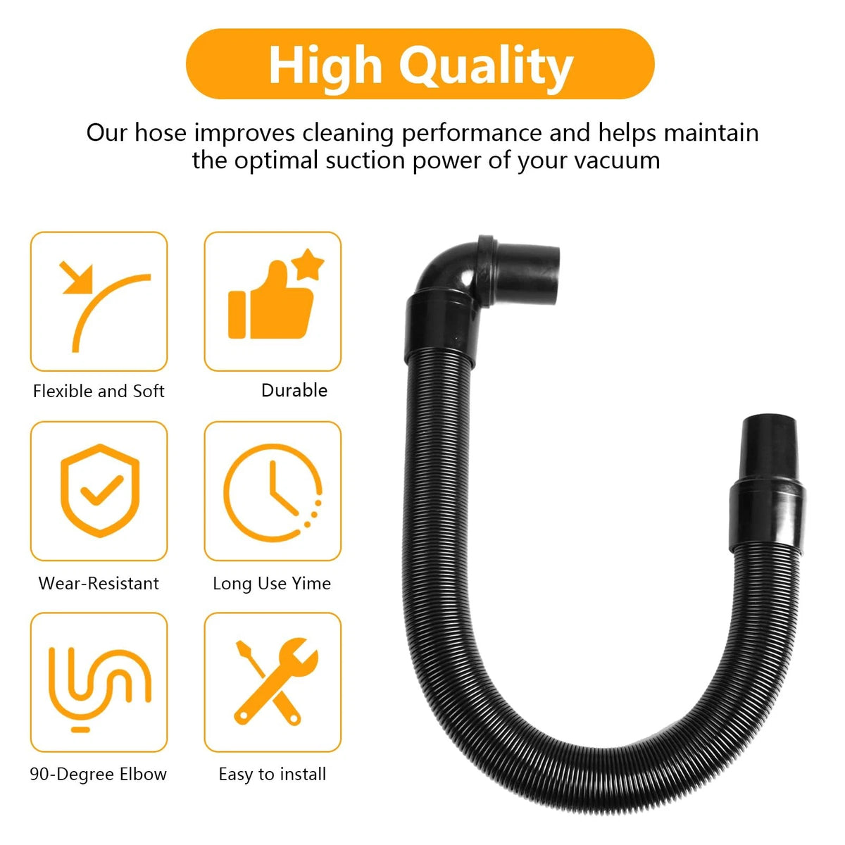 103048 Static-Dissipating Backpack Vacuum Hose 16" x 4" x 15", Black