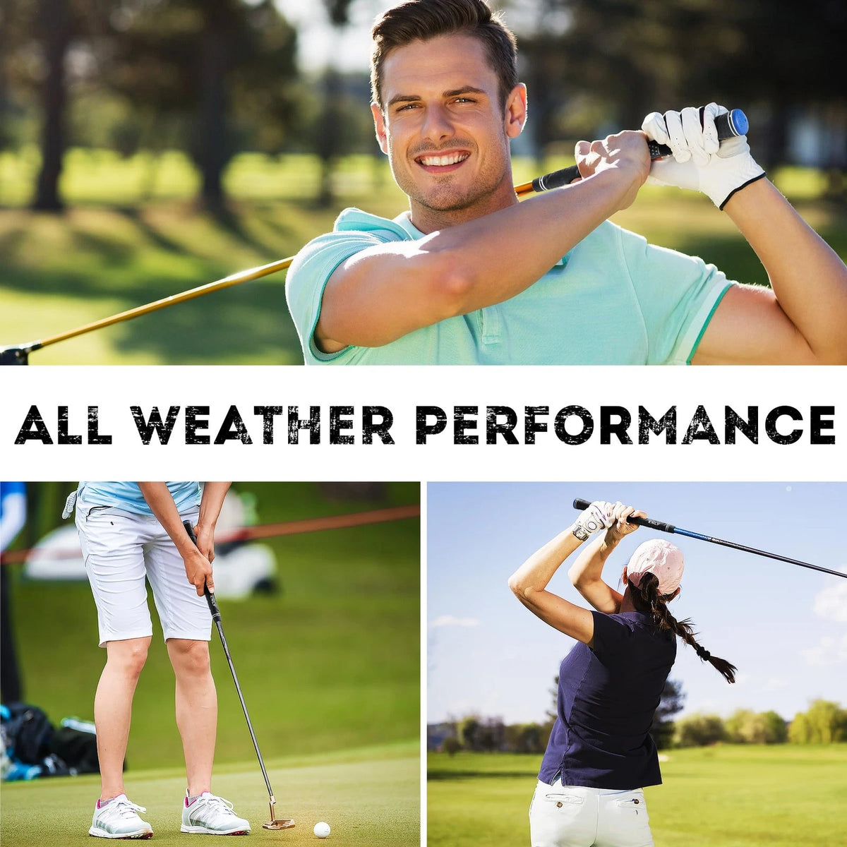 KNLY Wrap Golf Grips Set of 13- Triangular Concave Texture Control Black Blue