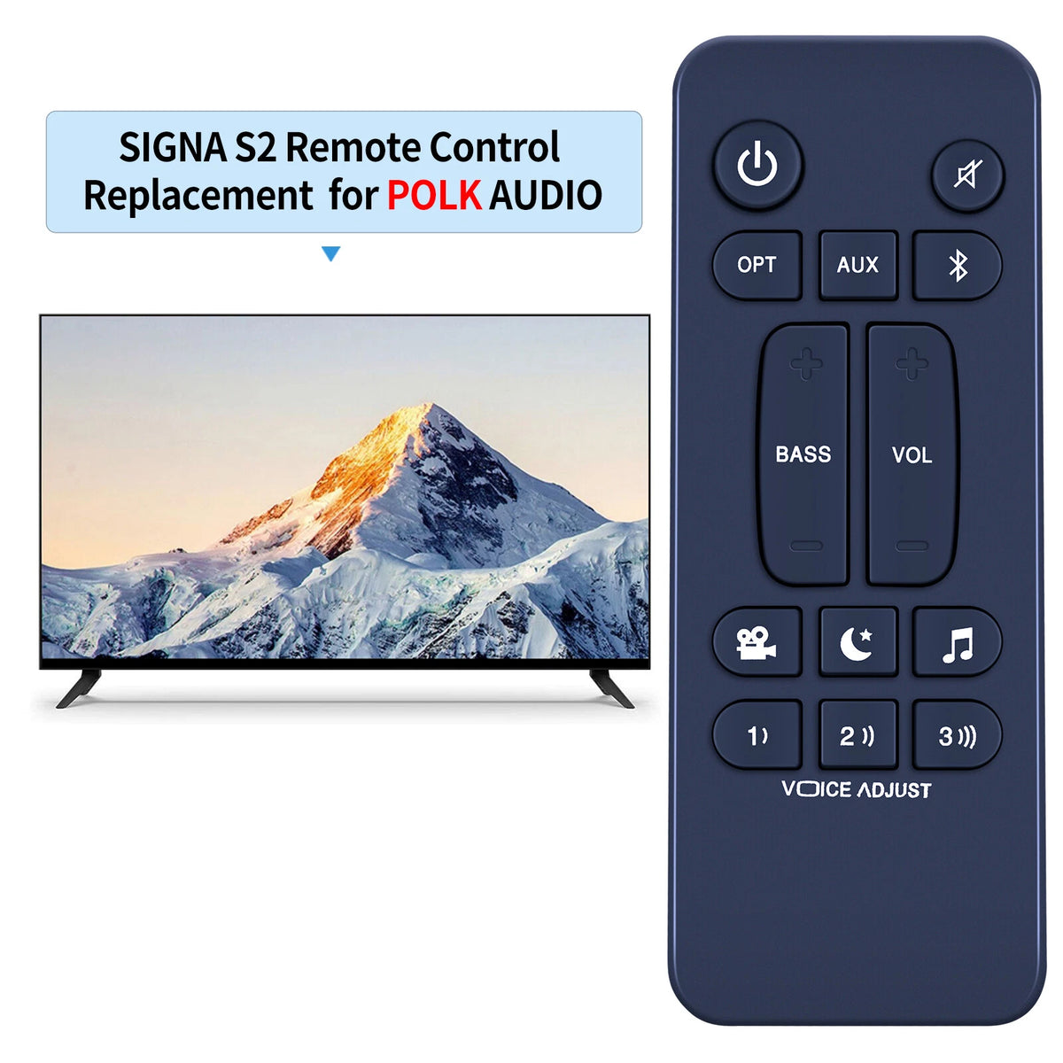 For Polk Audio Signa S2 Ultra-Slim TV Sound Bar Replacement Remote Control