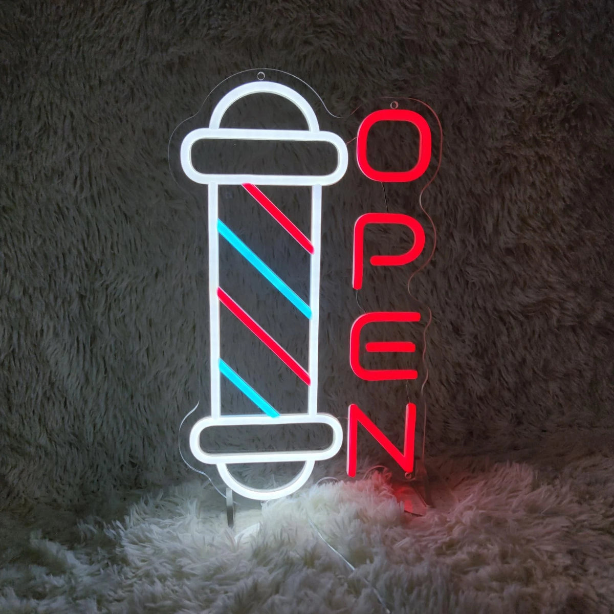 Barber Shop Neon Signs for Wall Decor 40 cm x 23.7 cm, open-28-1-FBM