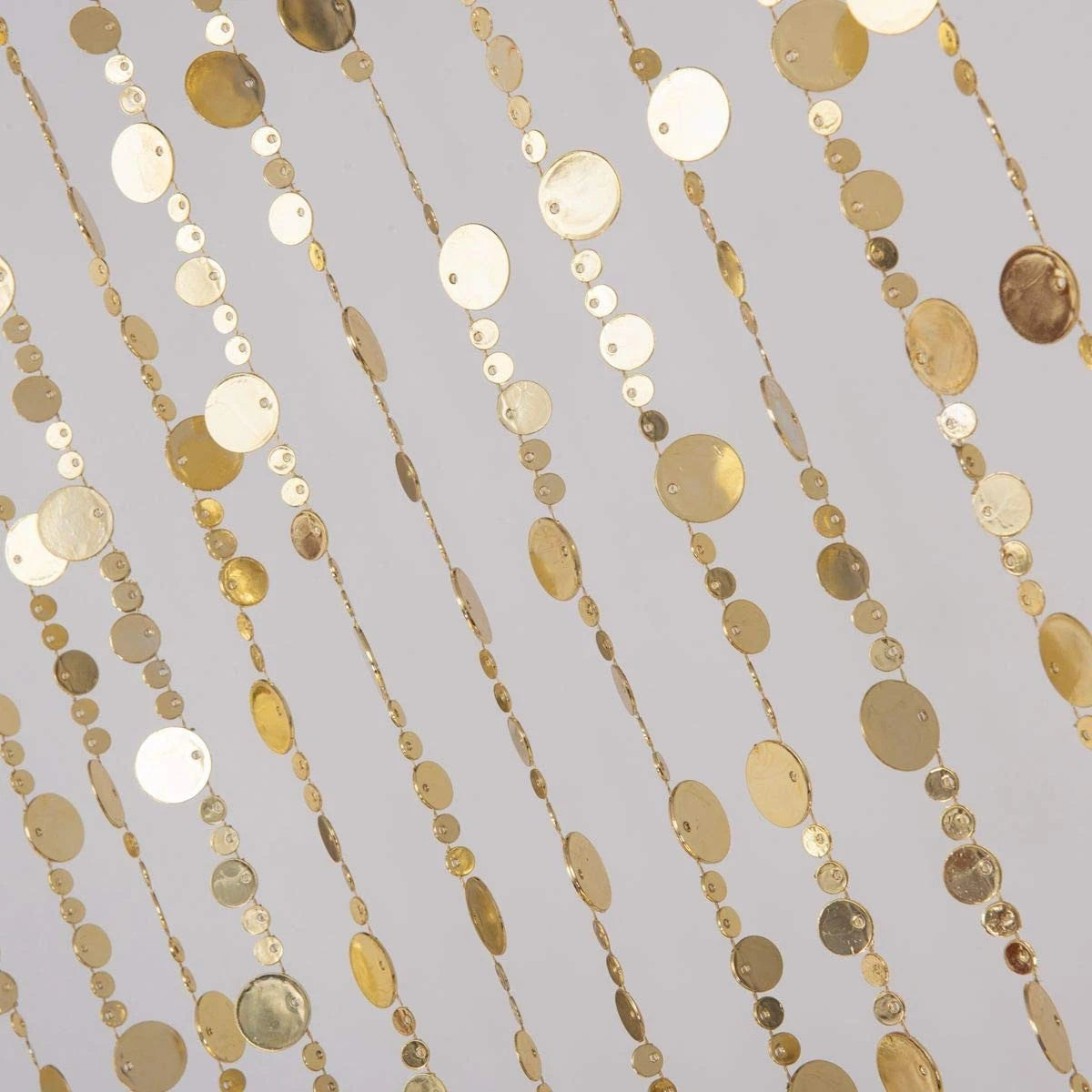 FlavorThings Gold Bubble Beaded Curtain 3' Wide 36"W x 72"L (Pack of 1),