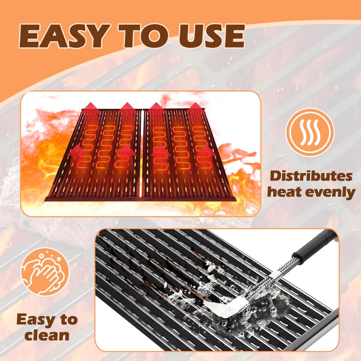 MOASKER Grill Grates for Charbroil 22652143 Edge Electric Replacement...