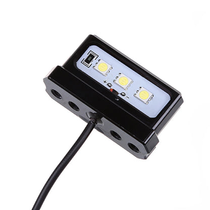 12V Universal CNC Aluminum Motorcycle White Number License Plate Light LED
