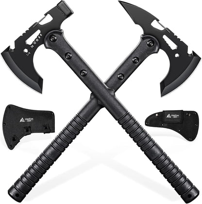 Freelander Tactical Axe 2 Pack, Sharp Tomahawk with Sheath, Portable Black