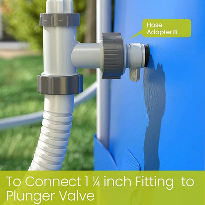 2x 1.25" to 1.5" Type B Hose Adapter Connector For Bestway Coleman Intex