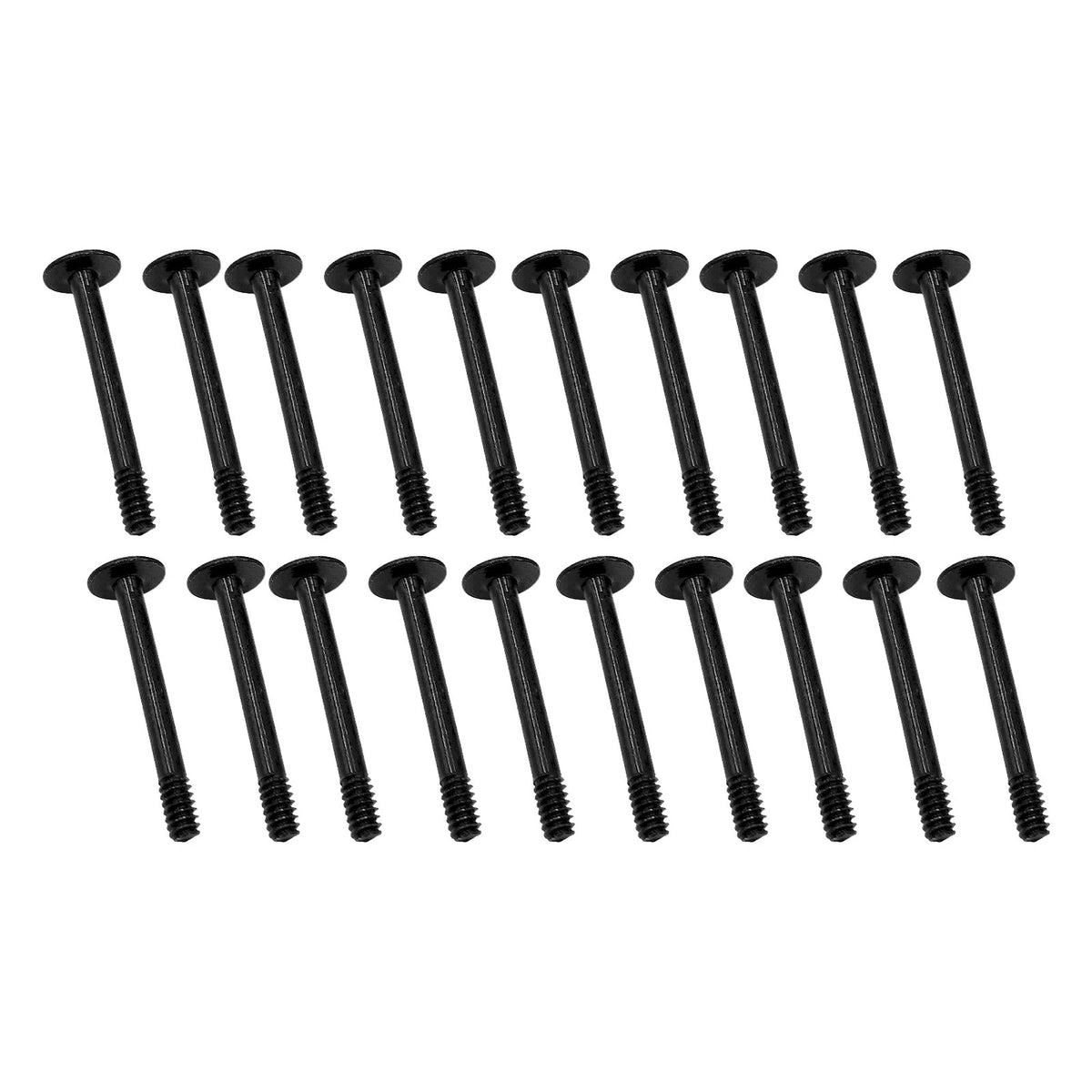 20Pcs Carbon Steel PC Computer Case Card Water Cooler Radiator Fan Long 6# Screw