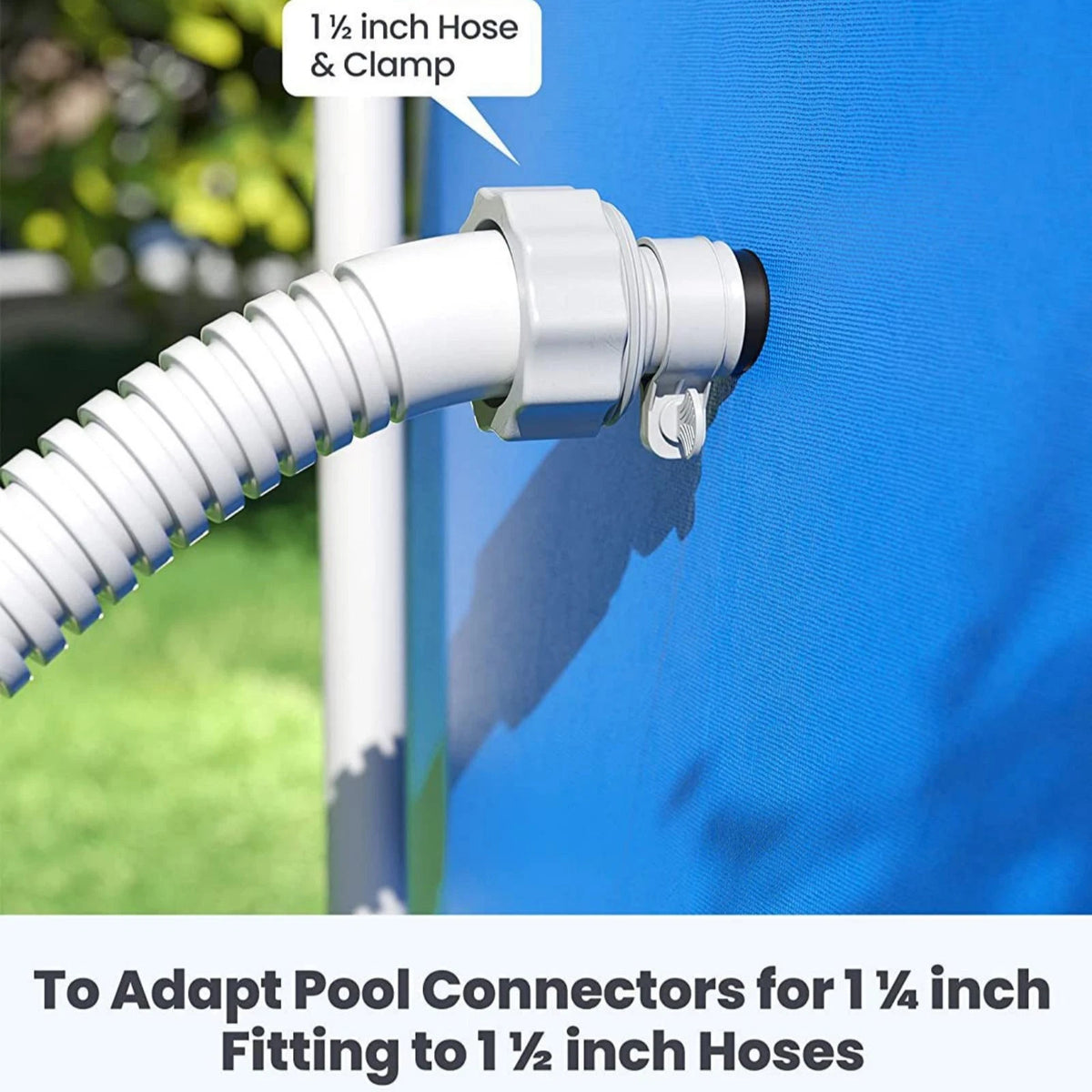 2x 1.25" to 1.5" Type B Hose Adapter Connector For Bestway Coleman Intex
