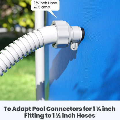 2x 1.25" to 1.5" Type B Hose Adapter Connector For Bestway Coleman Intex