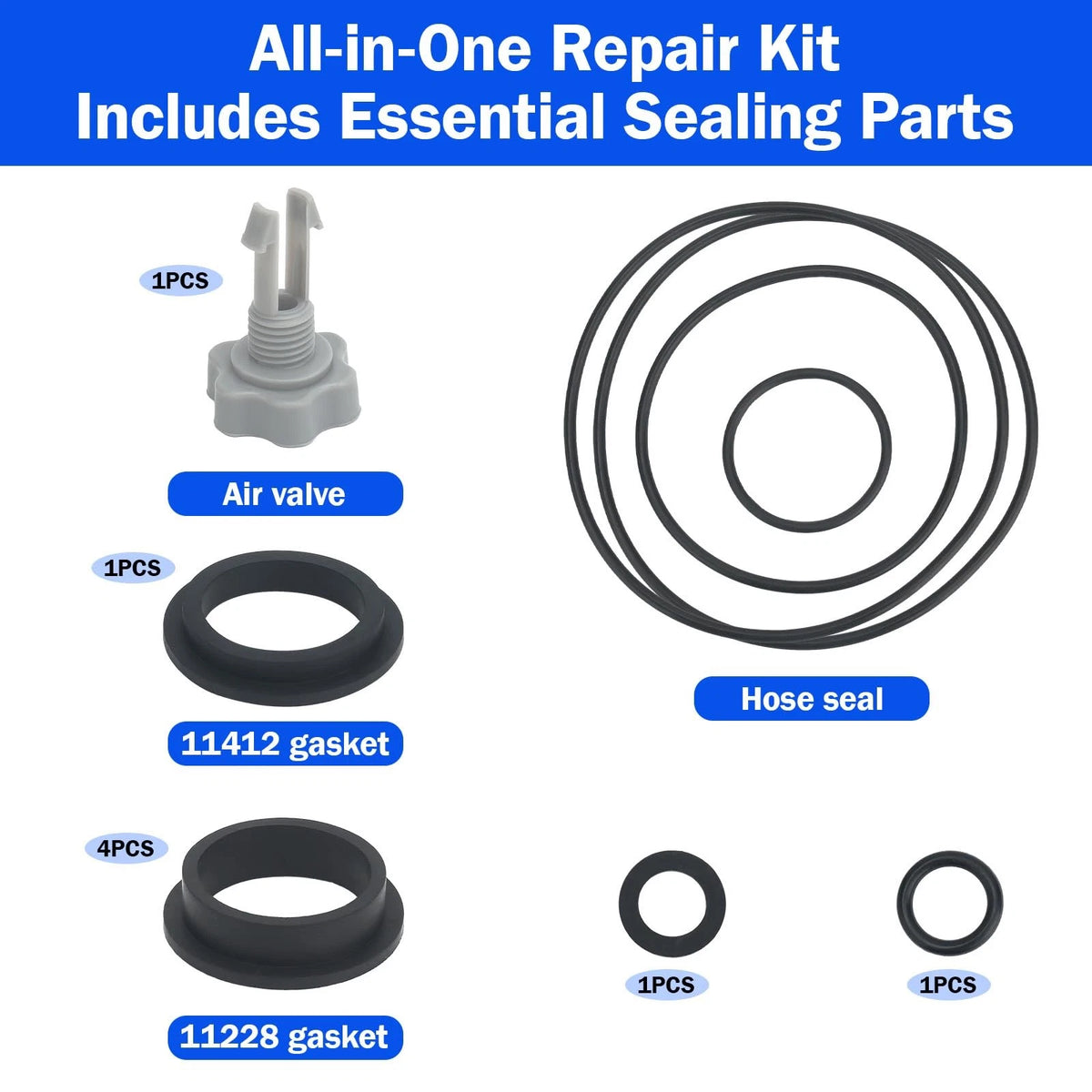 shiguan Sand Filter Pump Seal Gasket Replacement Kit Compatible with black