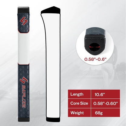SAPLIZE Innovative Midsize/Standard Golf Putter Grip, Lightweight Red
