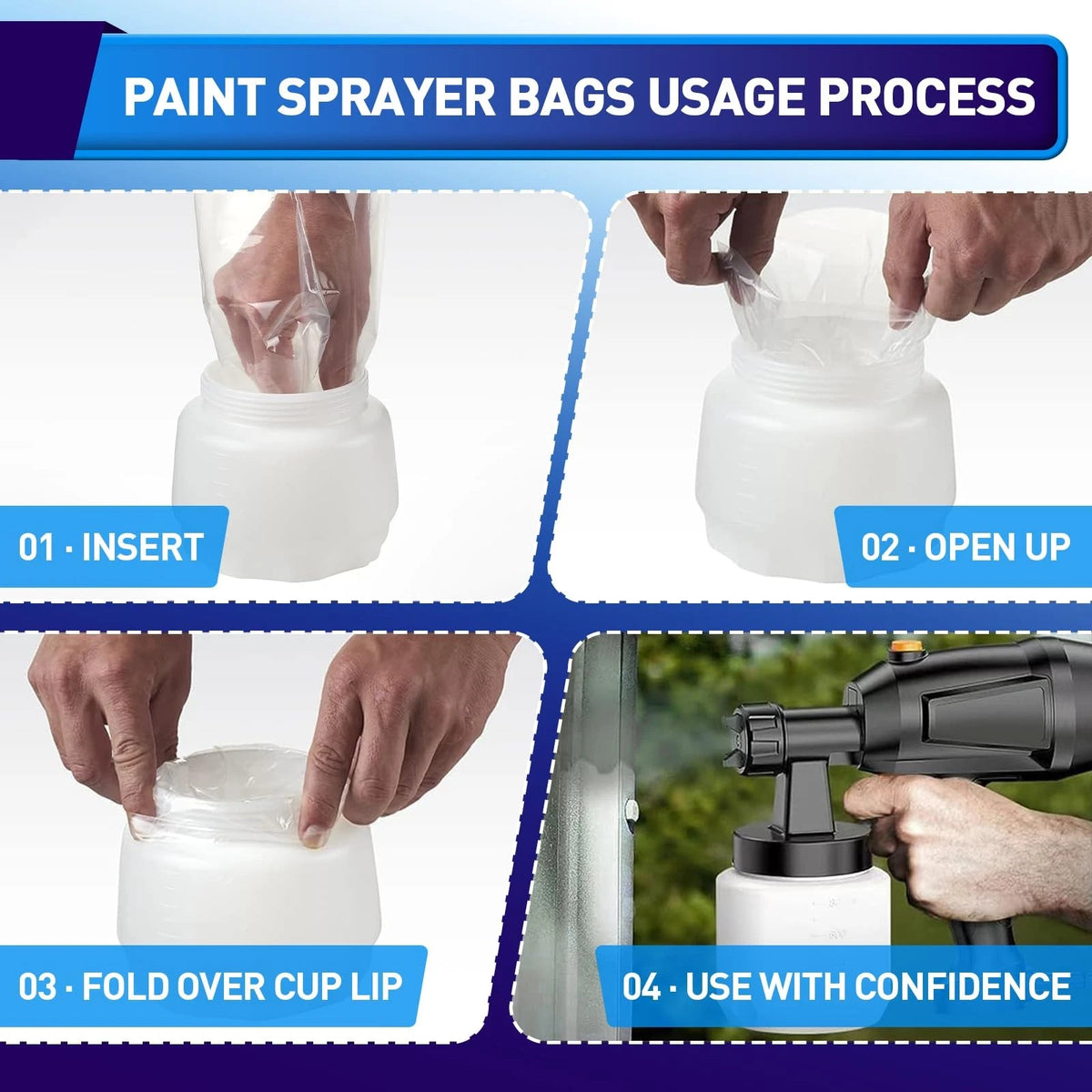 Wagner Paint Sprayer Parts - 100 Pieces 7.8'' X 11.8'', transparent