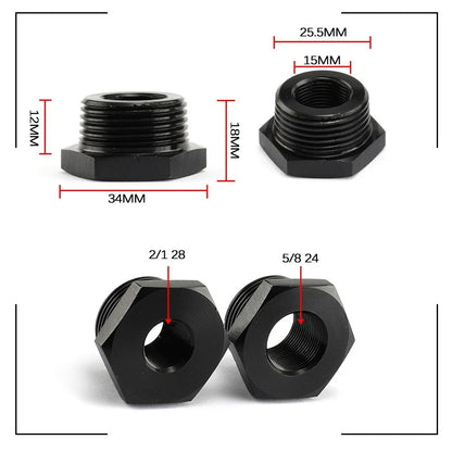 3Pcs 1/2-28 to 3/4-16, 13/16-16, 3/4 NPT Thread Adapter Oil Filter Hose Reducer