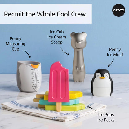 OTOTO Ice Ball Mold - Penguin Shaped Single Round One Size, Black