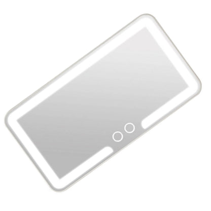 Rechargeable Car Visor Makeup Mirror With Bicolor LED And Adjustable Straps