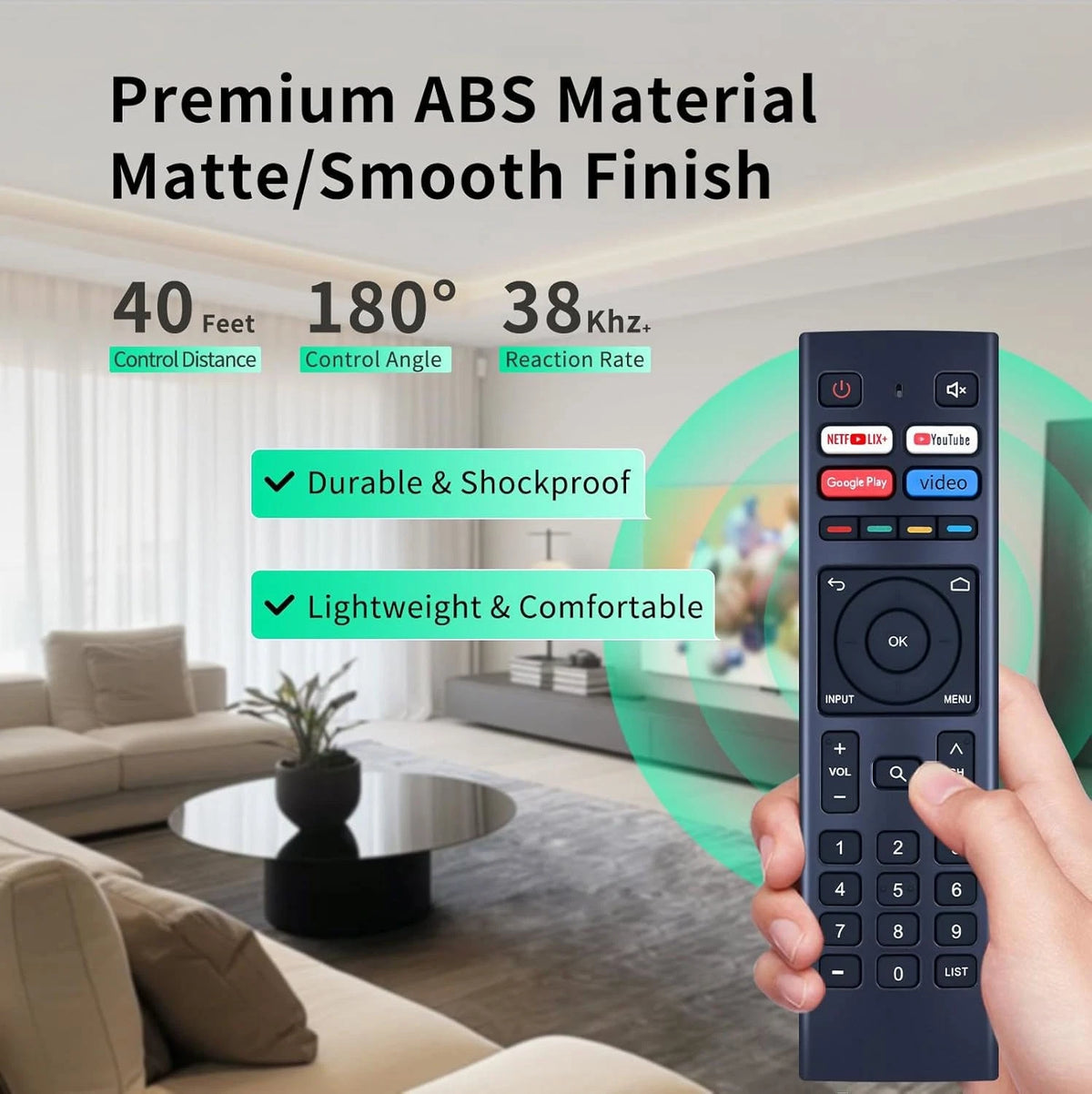 Remote Control For RCA 32-Inch HD Smart Google TV TC-LE32K-AN2401