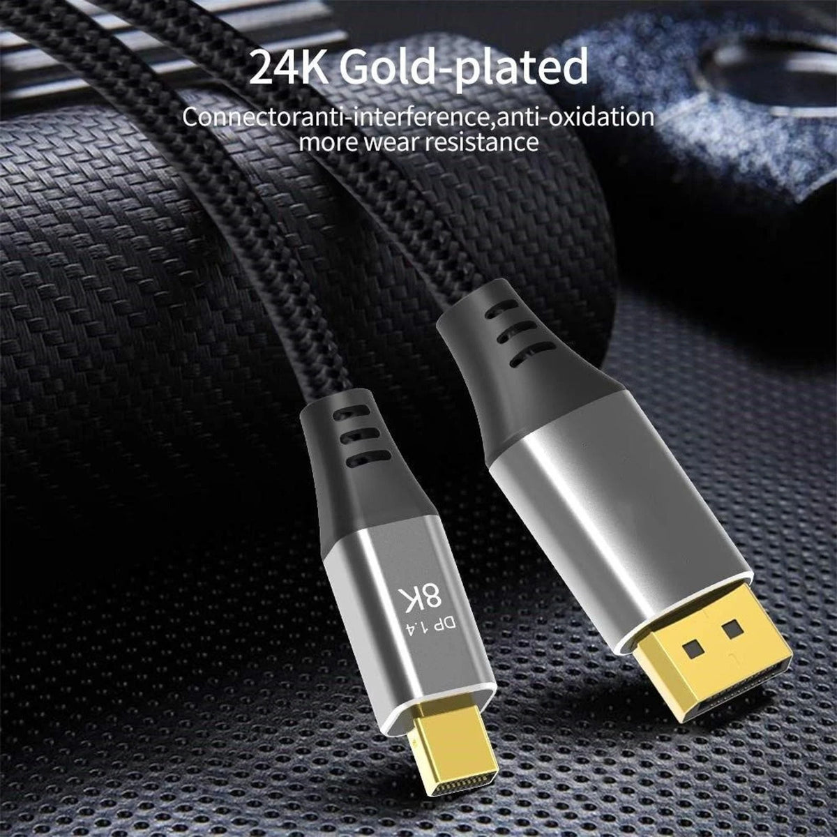 1m Laptop Mini DP to DP Cable Conversion Cord 8K@60Hz 4K@144Hz DisplayPort 1.4 j