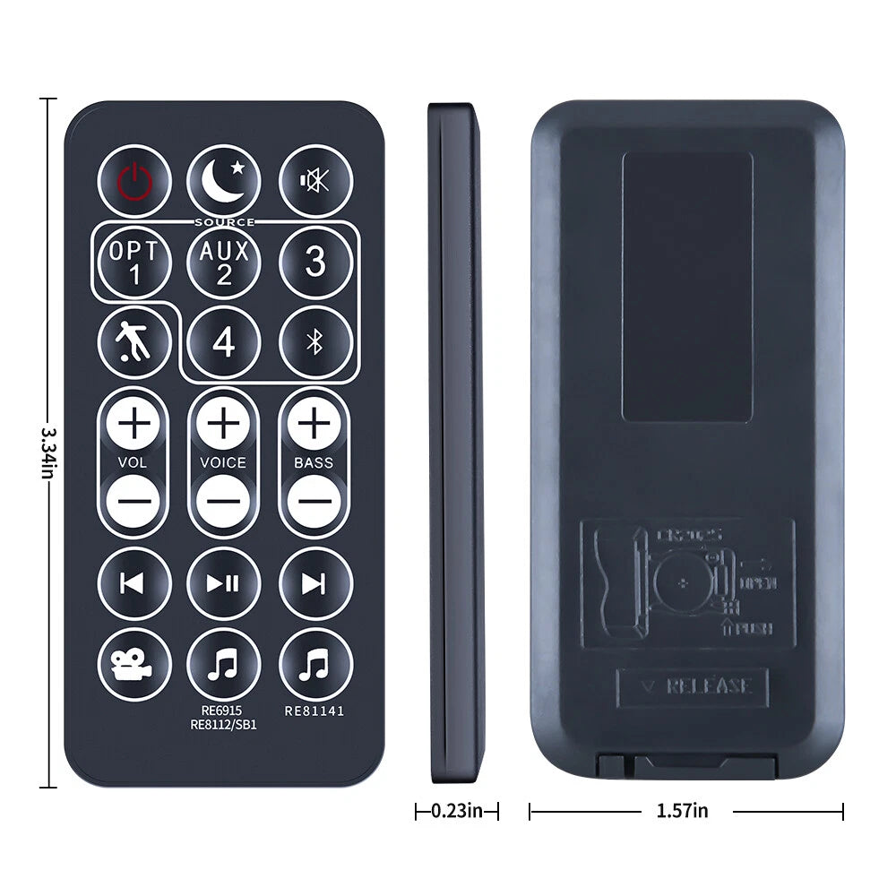 Remote Control For Polk SoundBar RE8112-1 RE8114-1 RE6915-1 RE81141 RE81121