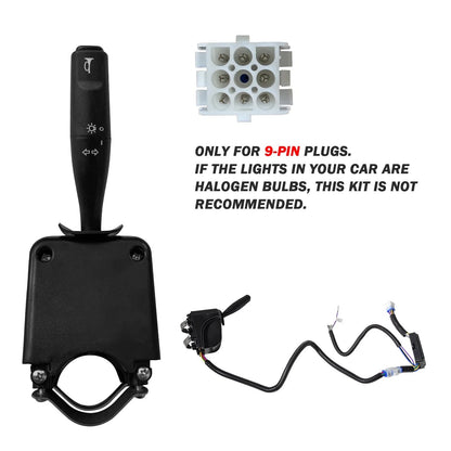 Golf Cart Turn Signal Kit for Club Car Precedent and Tempo,9-Pin Plug Black