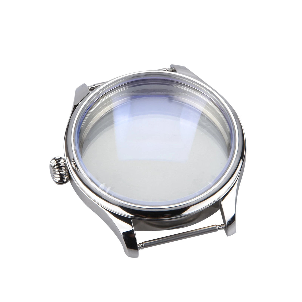Silver 44mm Stainless Steel Watch Case For ETA6497/6498 Movement Repair Part aa