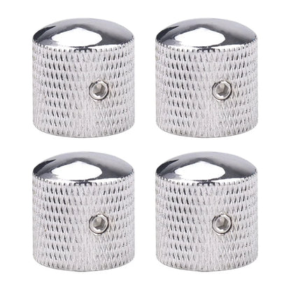 XIYANGJUAN 4Pcs Metal Guitar Knobs Chrome Volume Tone Control Knob