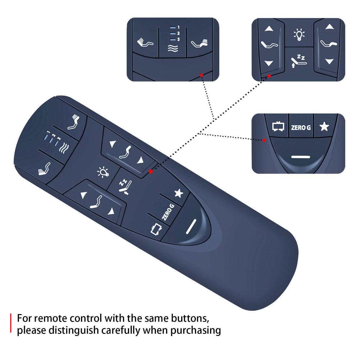 Remote Control For Tempur-Pedic TEMPUR-Ergo Extend Smart Base JLDK.33.01.37