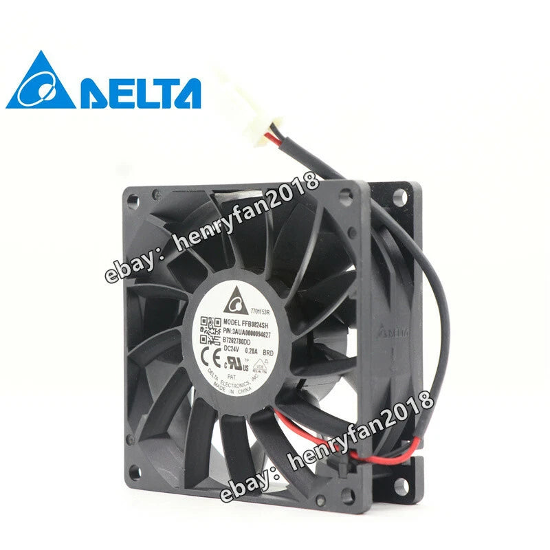 Delta Fan FFB0824SH Axial Fan DC 24V 0.28A 80*80*25mm 2Pin Inverter Cooling Fan