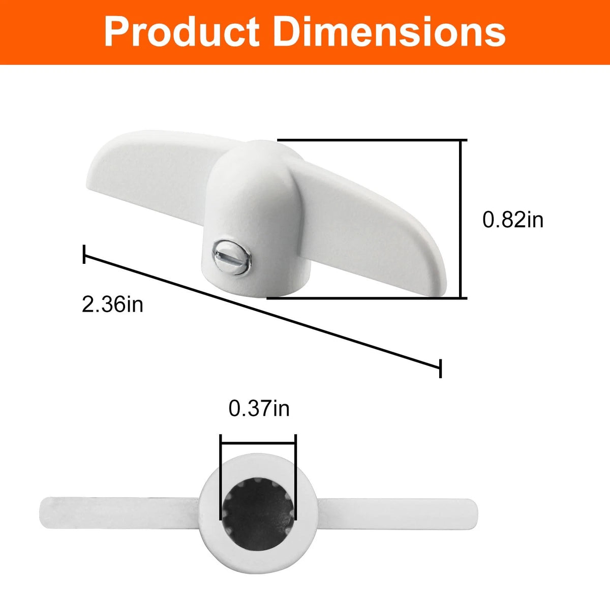 VIDABTE T Handle Crank for Andersen Casement Windows, 3/8 in White