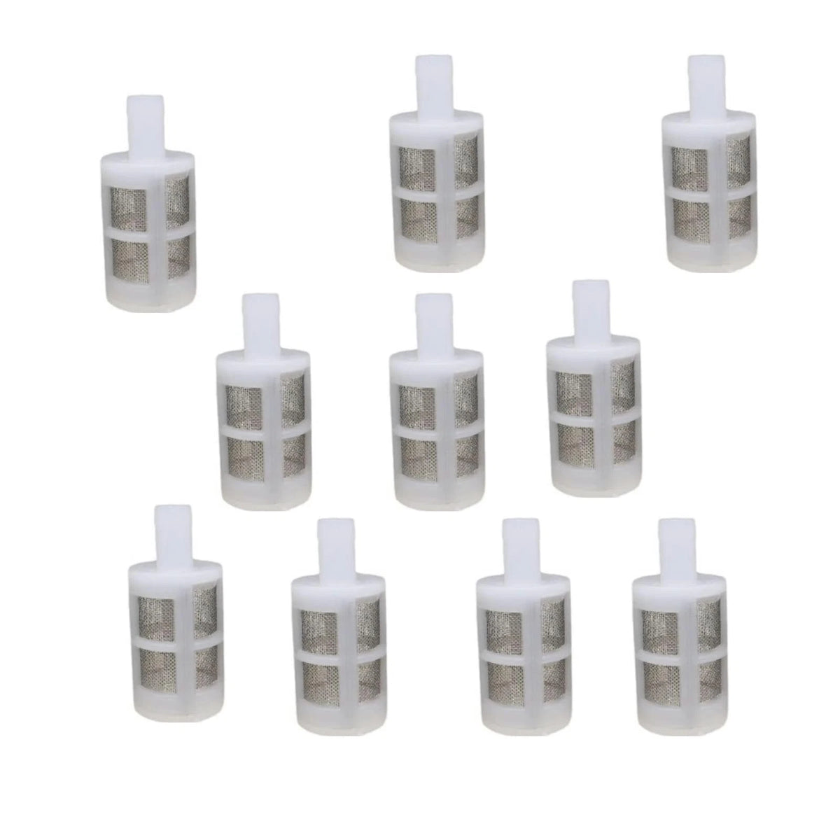 10 Pcs White Household Hose Filters 8mm Water Pump Stainless Brown