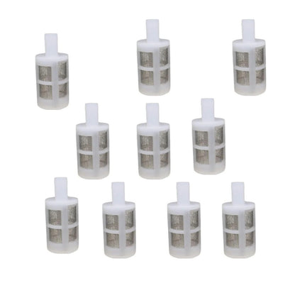 10 Pcs White Household Hose Filters 8mm Water Pump Stainless Brown